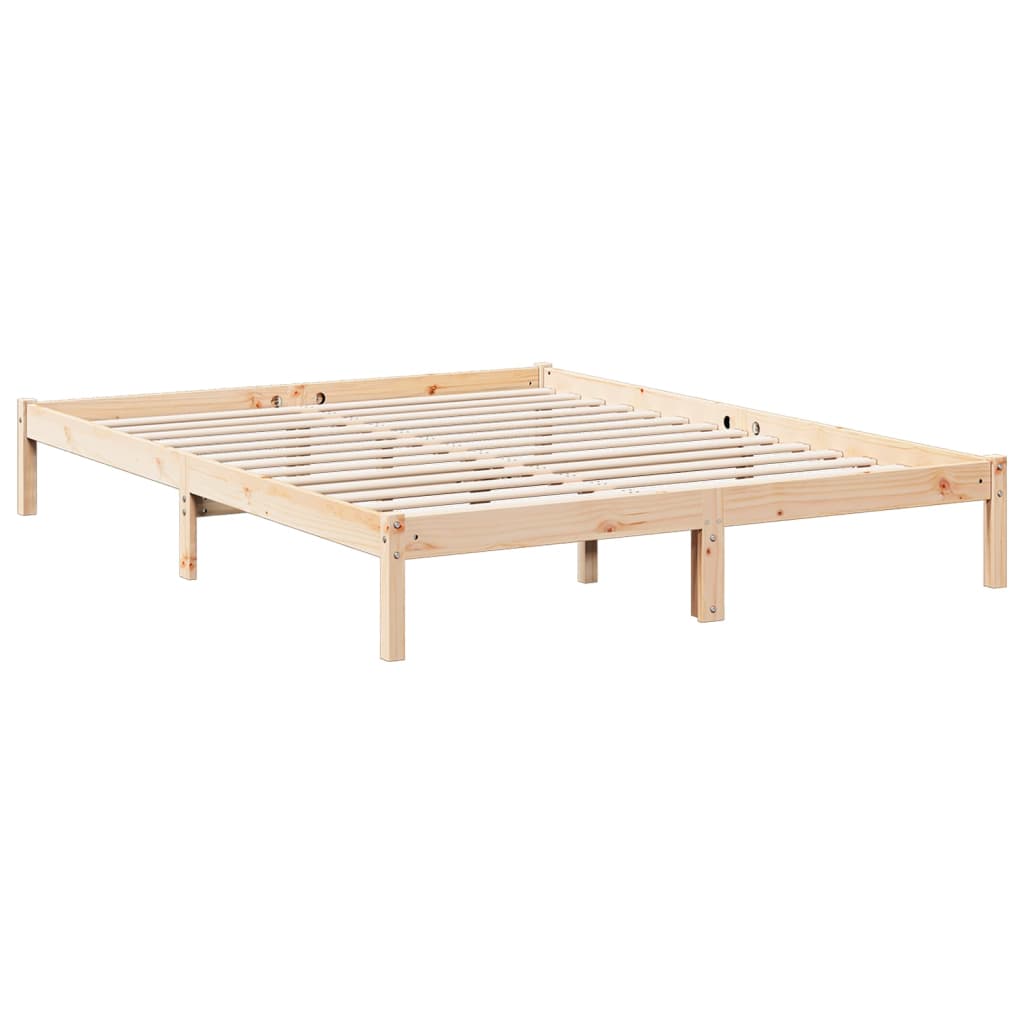 Extra Long Bed Frame without Mattress 160x210 cm Solid Wood Pine