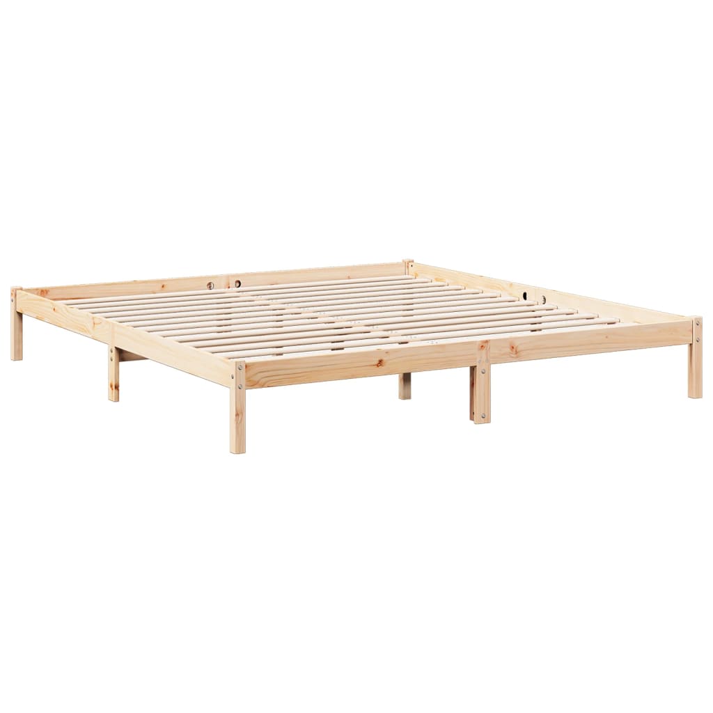 Extra Long Bed Frame without Mattress 200x210 cm Solid Wood Pine
