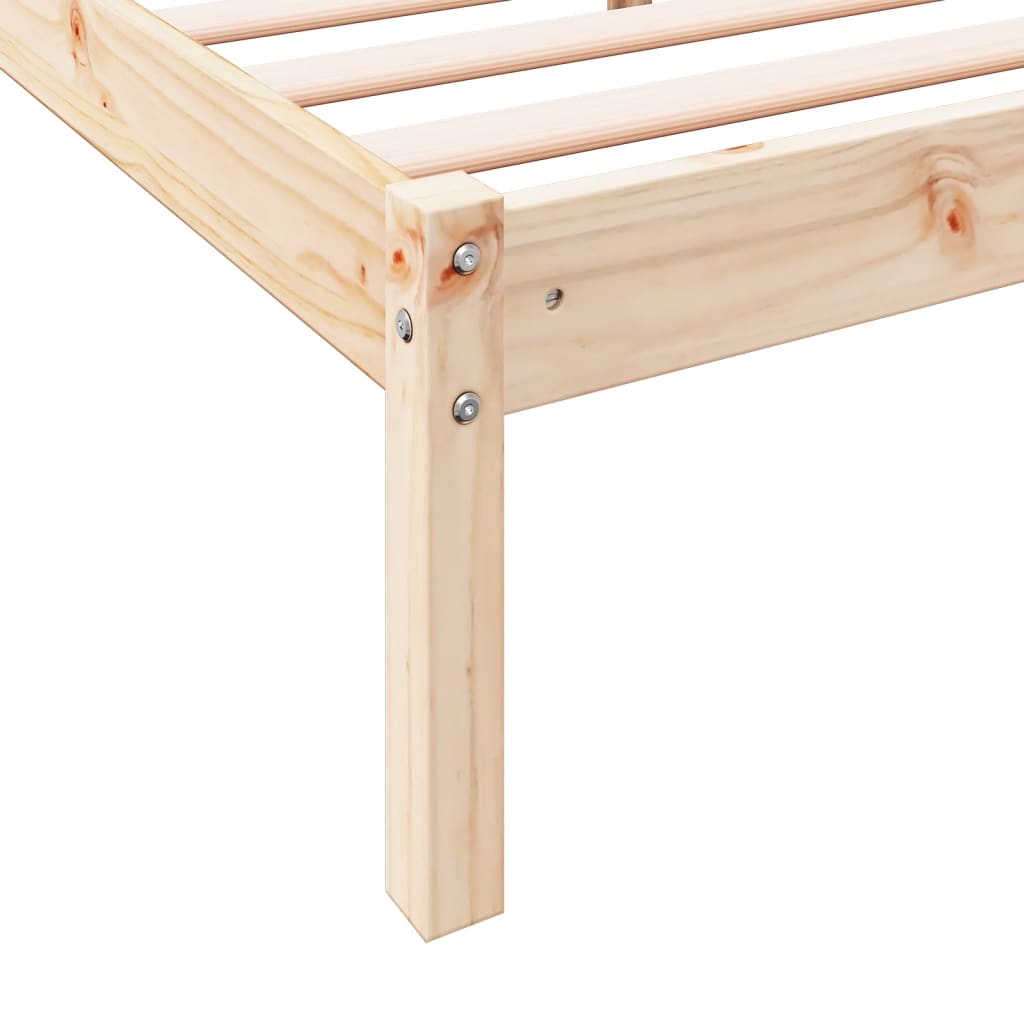 Extra Long Bed Frame without Mattress 200x210 cm Solid Wood Pine