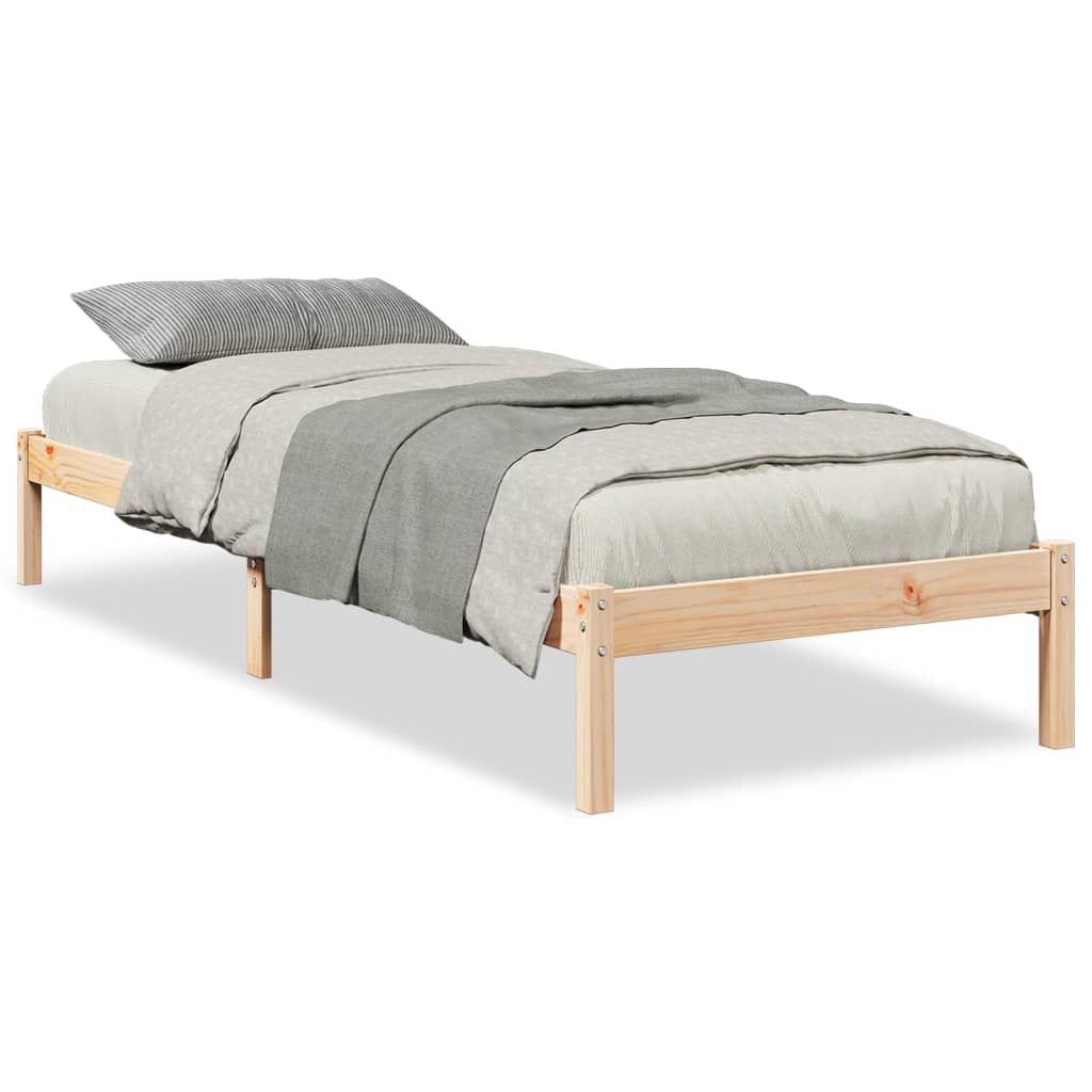 Extra Long Bed Frame without Mattress 80x220 cm Solid Wood Pine