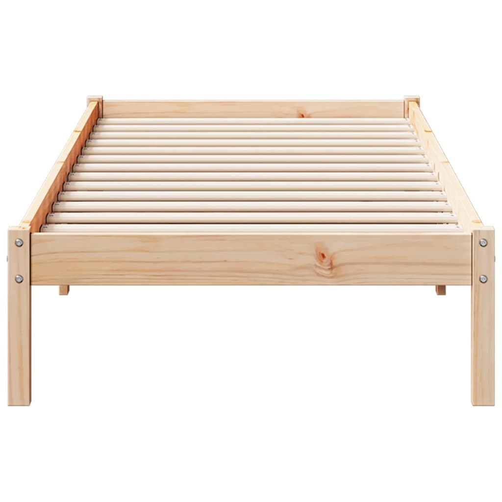 Extra Long Bed Frame without Mattress 80x220 cm Solid Wood Pine