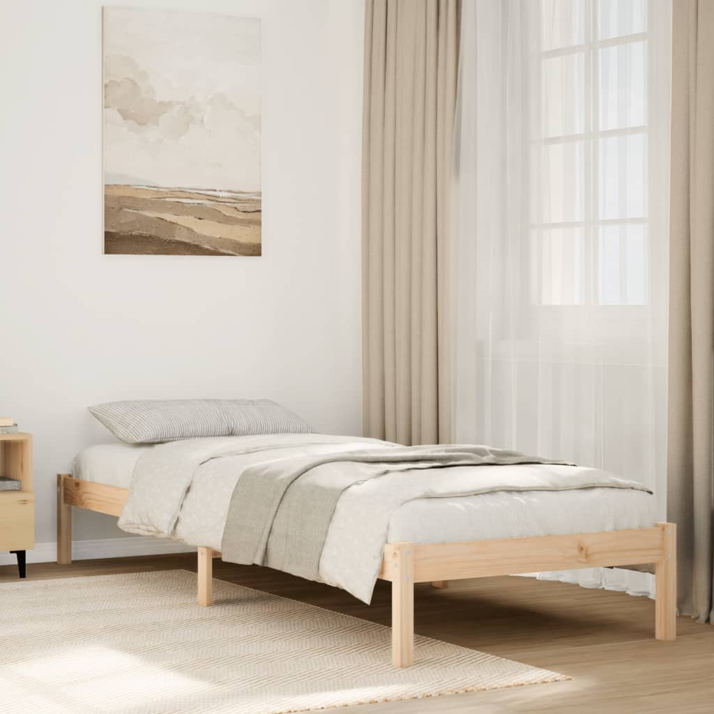 Extra Long Bed Frame without Mattress 80x220 cm Solid Wood Pine