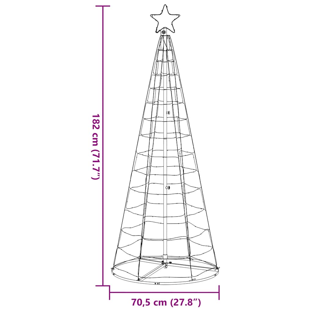 LED Christmas Tree 200 LEDs Blue 182 cm