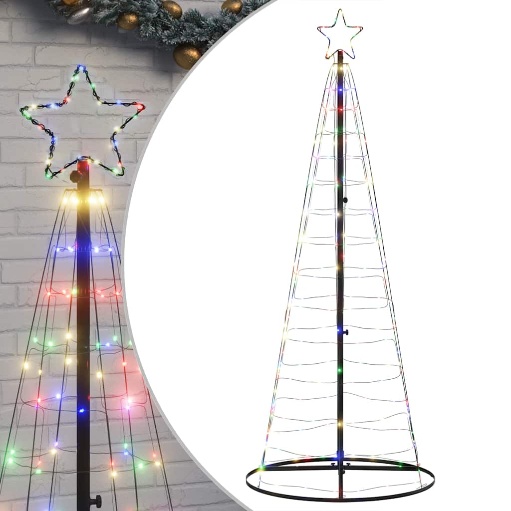 LED Christmas Tree 200 LEDs Colorful 182 cm