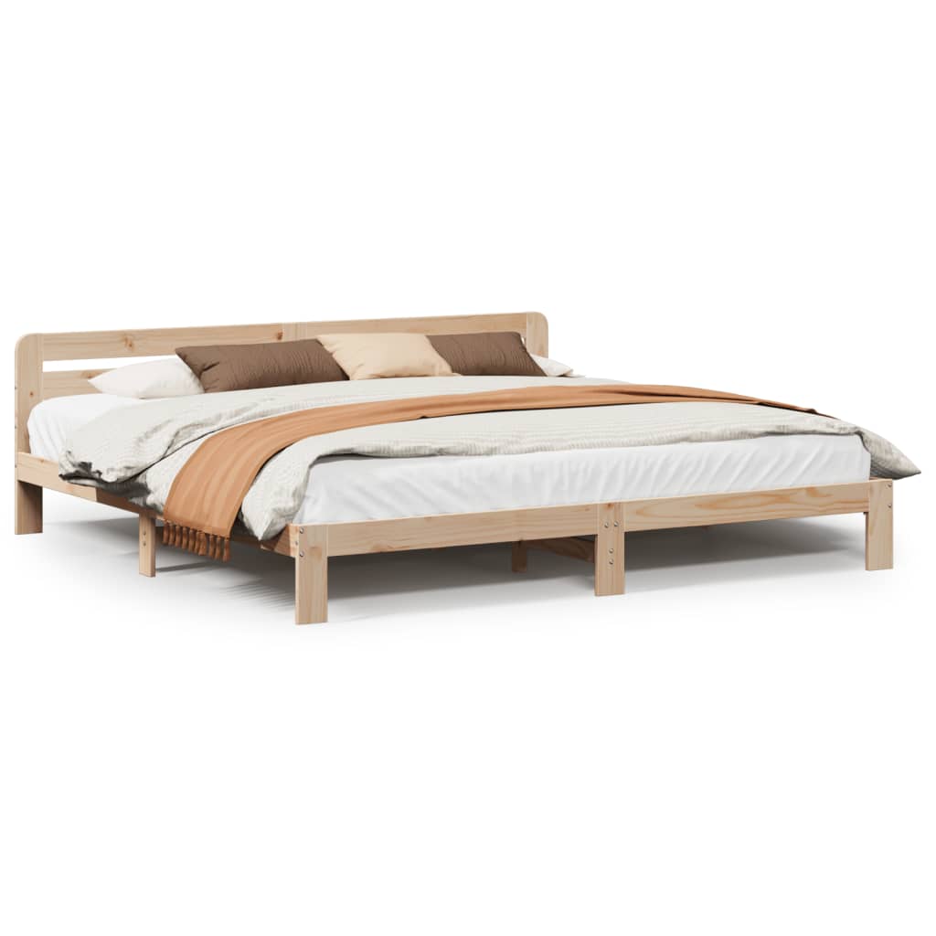 Bed Frame without Mattress 180x200 cm Super King Solid Wood Pine