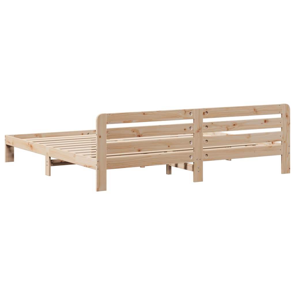 Bed Frame without Mattress 180x200 cm Super King Solid Wood Pine