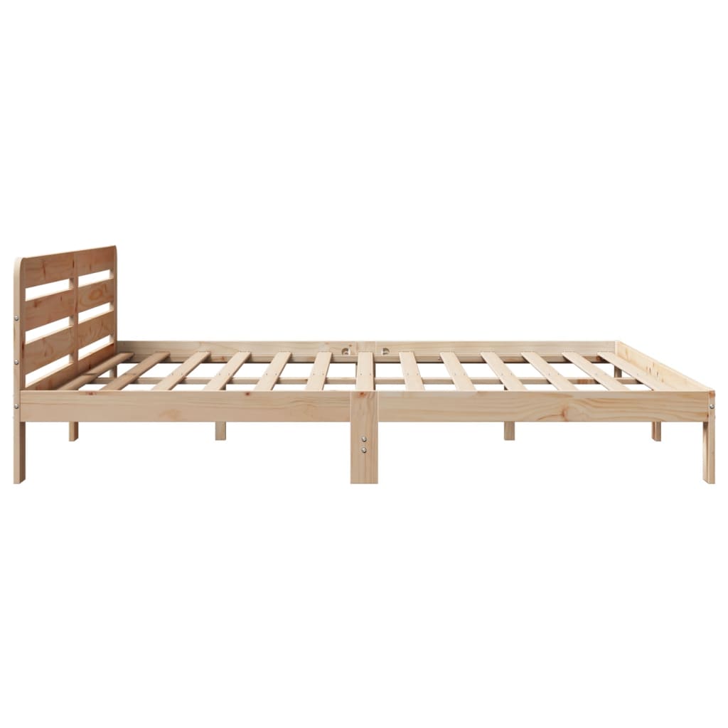 Bed Frame without Mattress 200x200 cm Solid Wood Pine