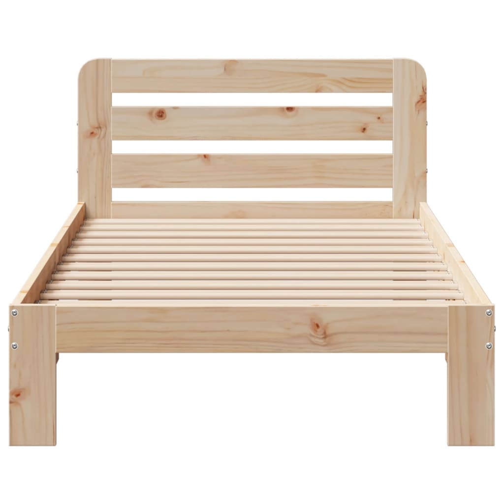 Bed Frame without Mattress 90x190 cm Single Solid Wood Pine