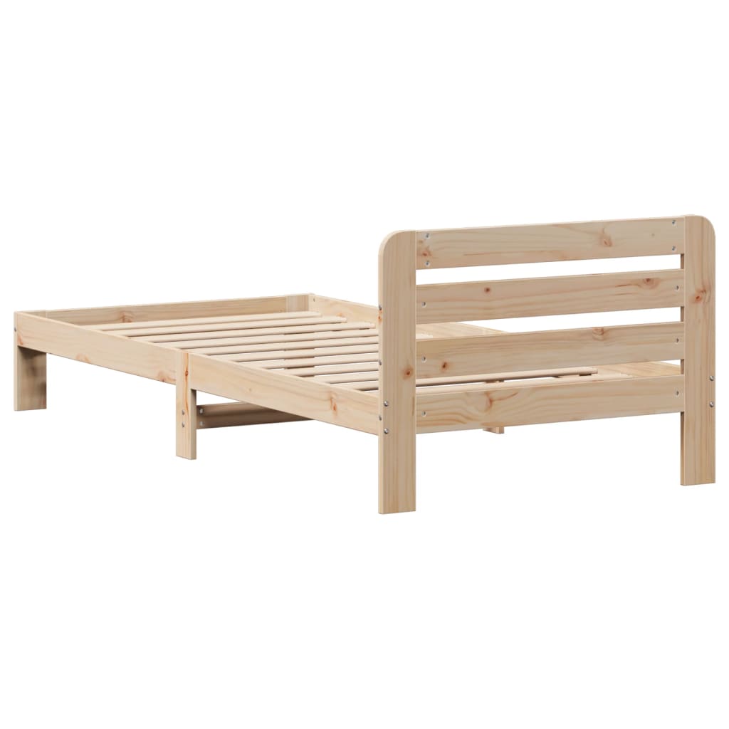 Bed Frame without Mattress 90x190 cm Single Solid Wood Pine
