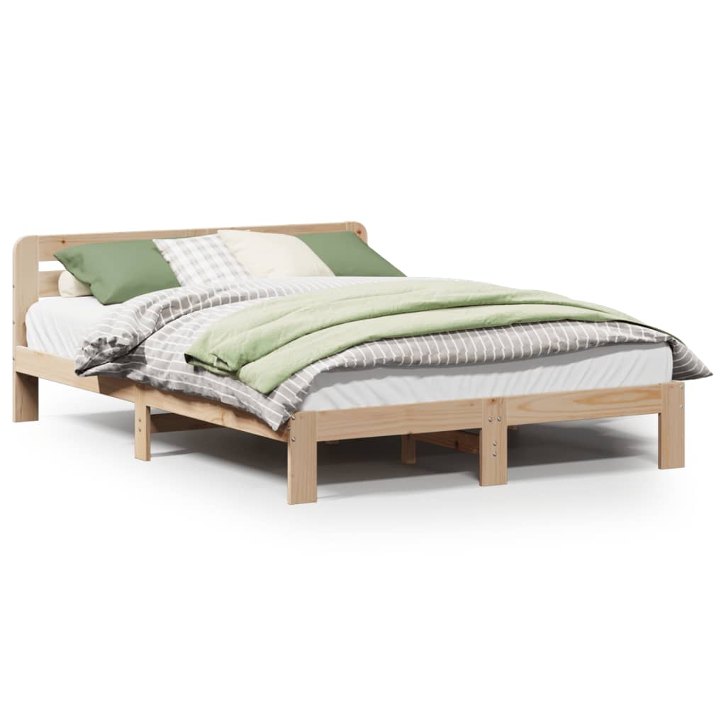 Bed Frame without Mattress 120x190 cm Small Double Solid Wood Pine