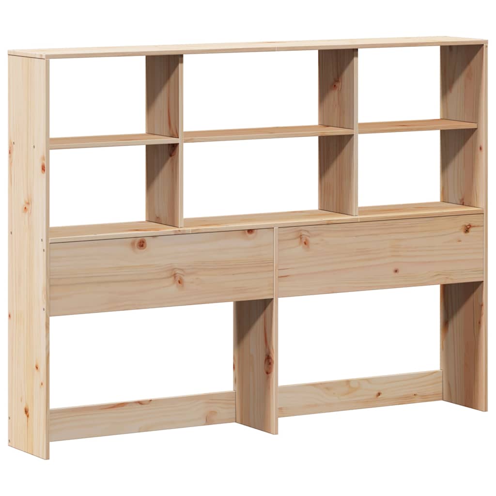 Headboard with Storage 160 cm Solid Wood Pine