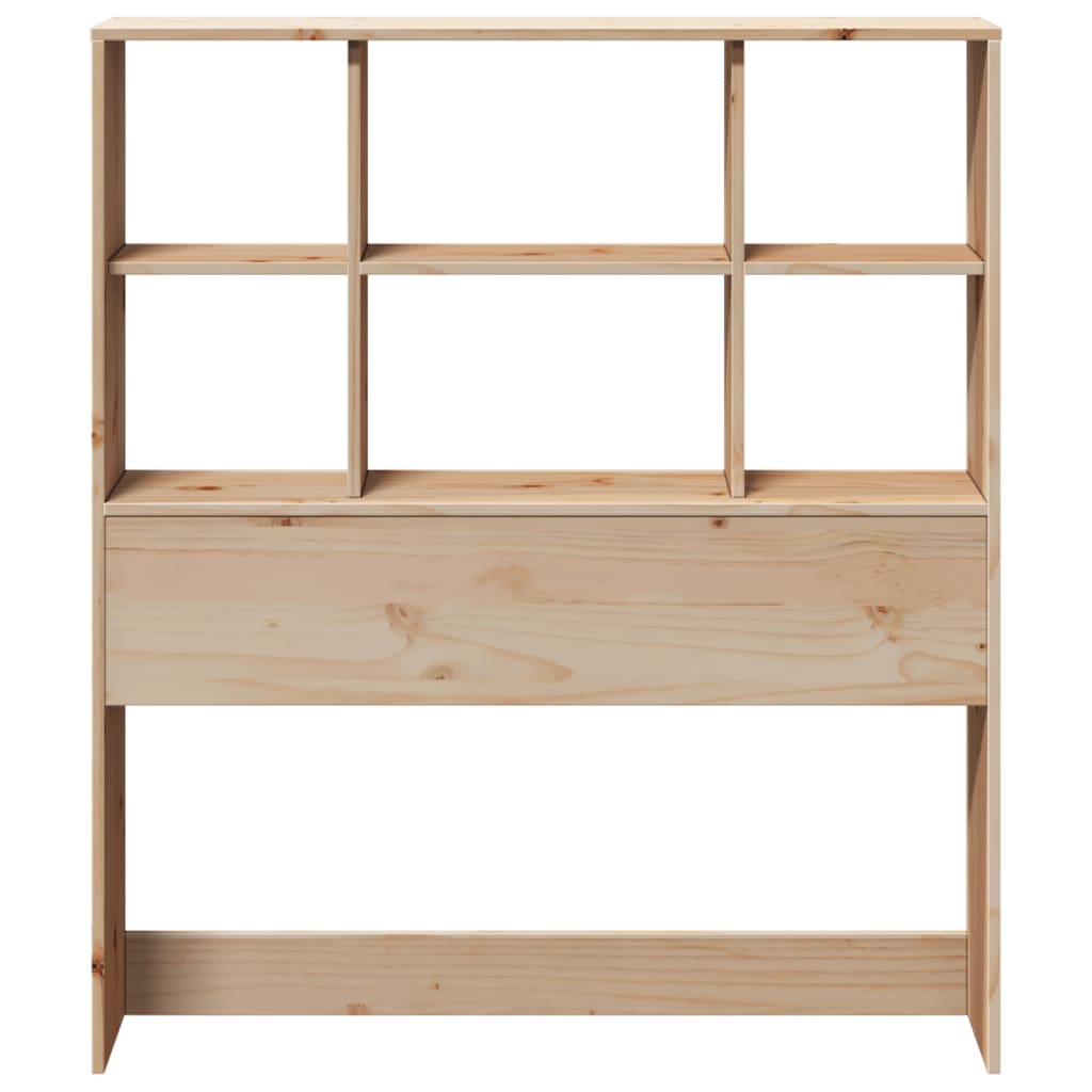 Headboard with Storage 90 cm Solid Wood Pine