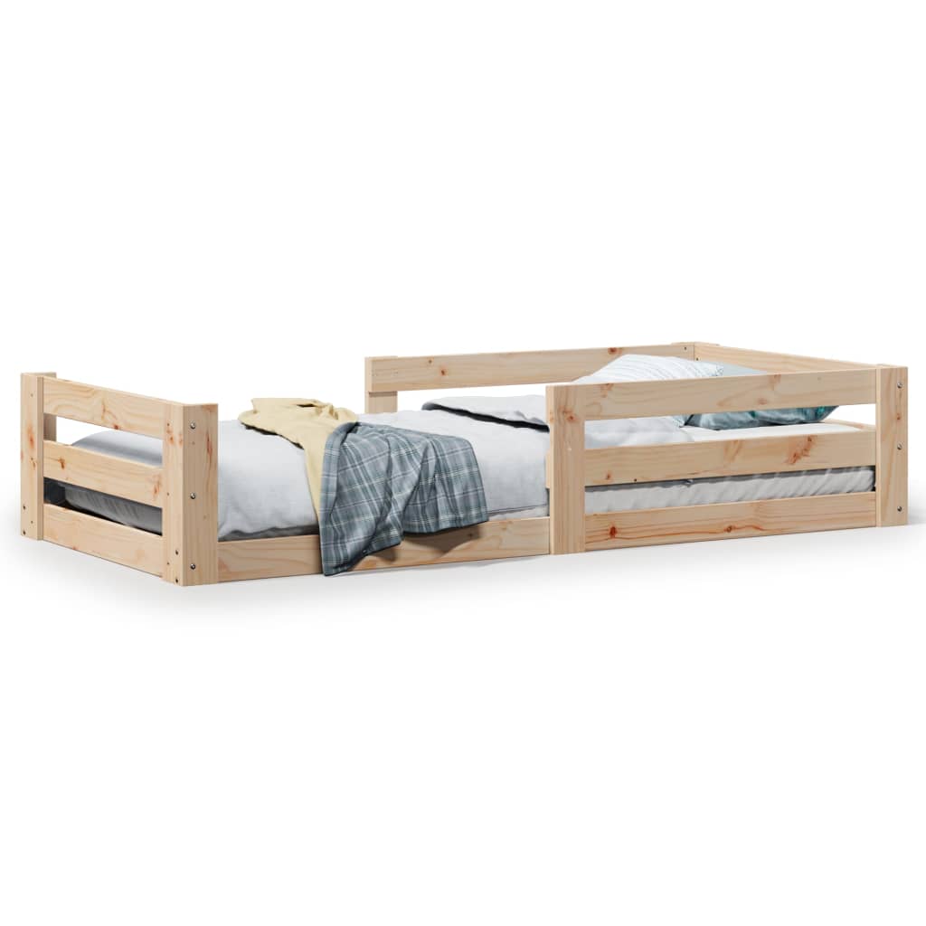 Bed Frame without Mattress 70x140 cm Solid Wood Pine