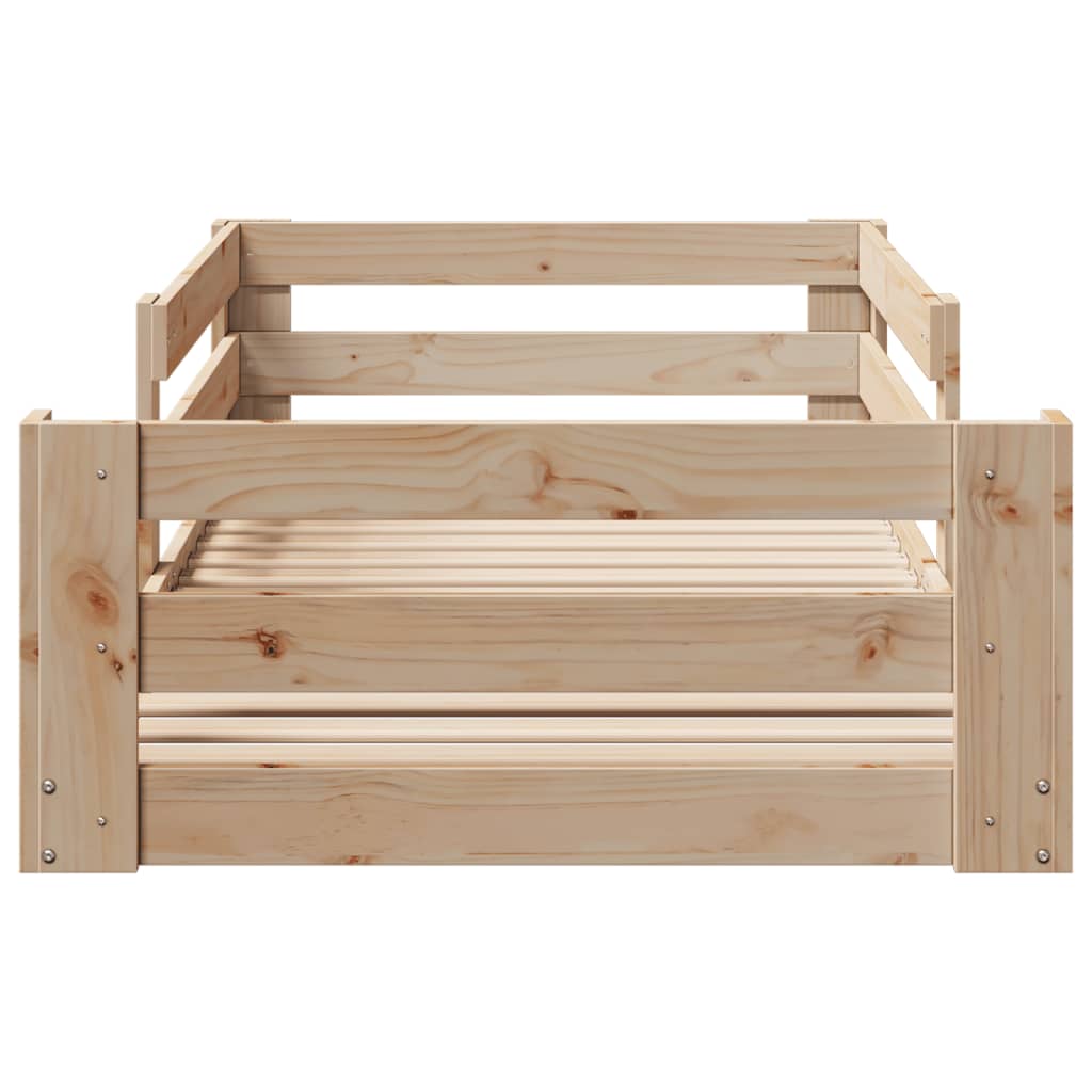 Bed Frame without Mattress 70x140 cm Solid Wood Pine