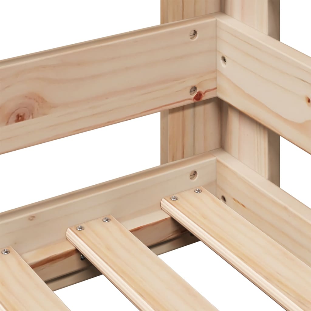 Bed Frame without Mattress 70x140 cm Solid Wood Pine