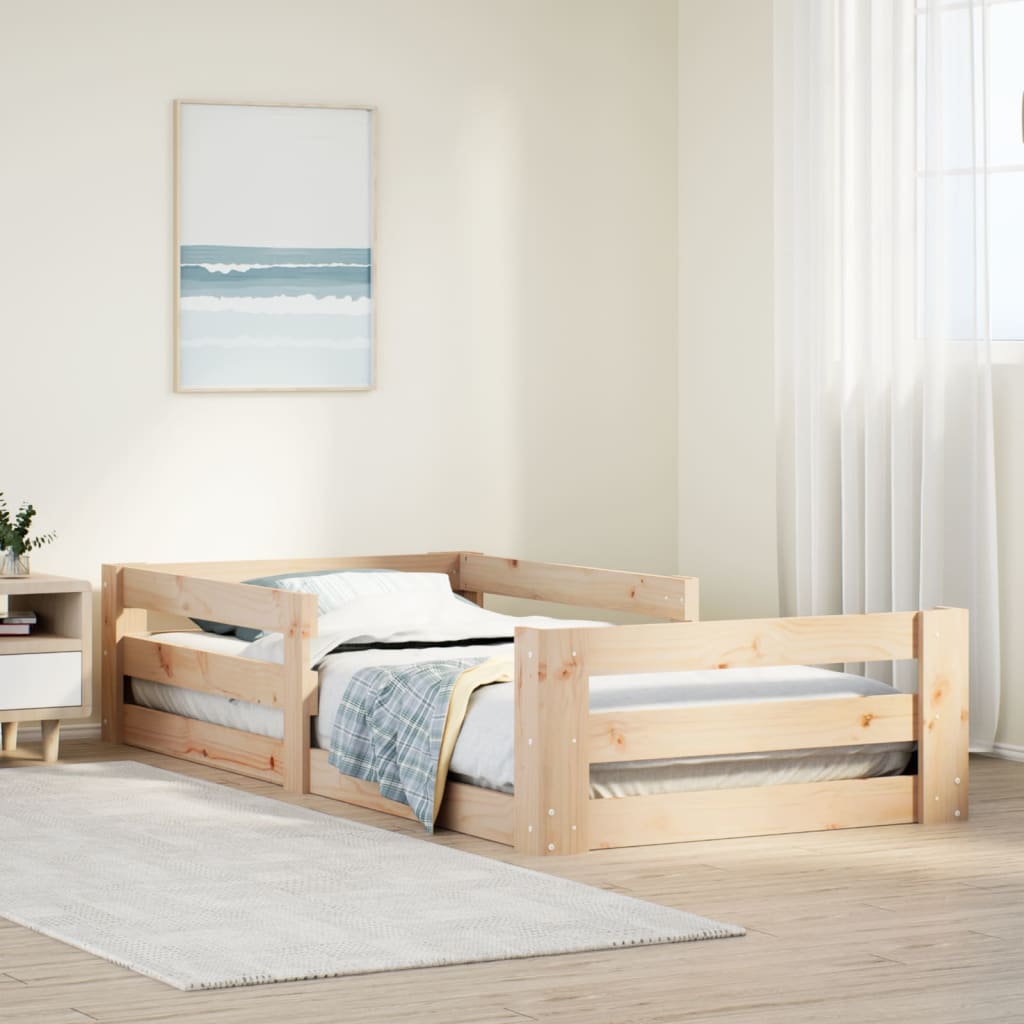 Bed Frame without Mattress 70x140 cm Solid Wood Pine