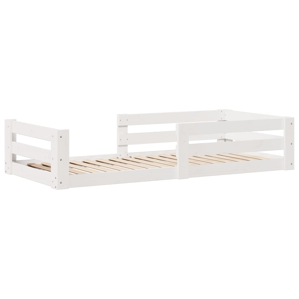 Bed Frame without Mattress White 70x140 cm Solid Wood Pine