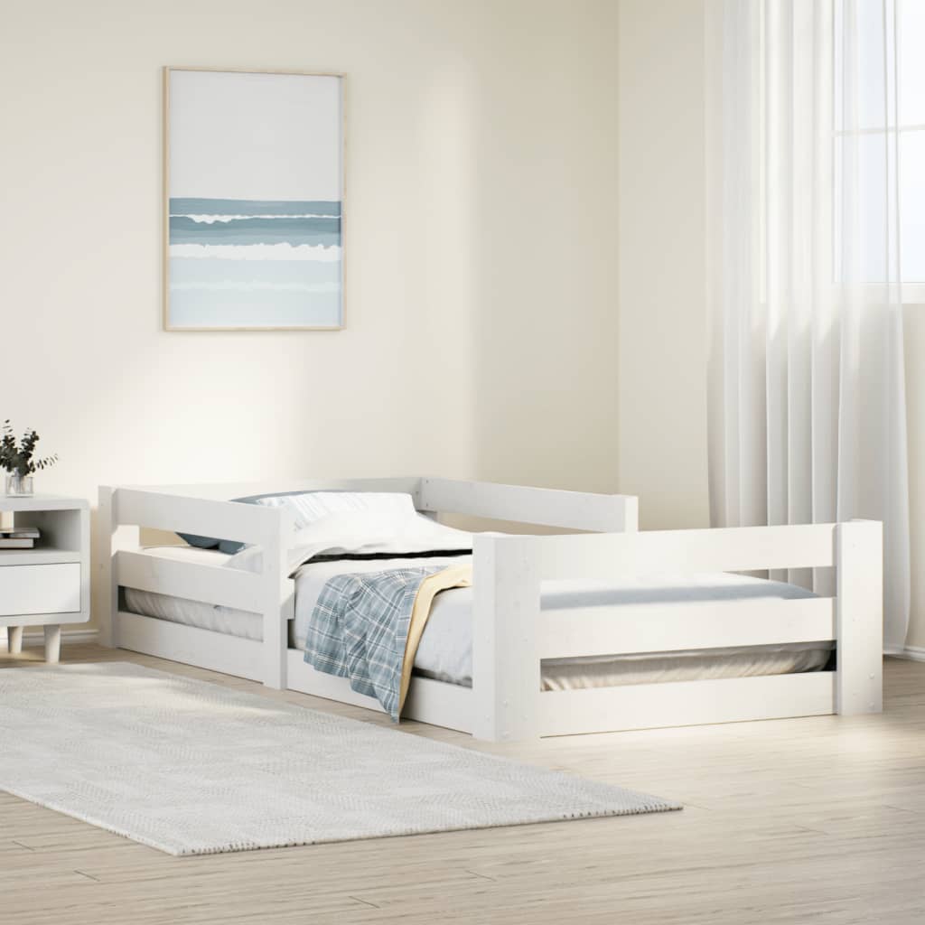Bed Frame without Mattress White 80x160 cm Solid Wood Pine
