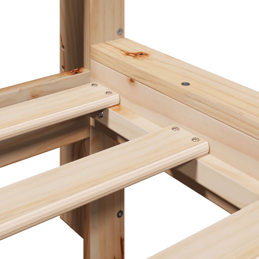 Bookcase Bed without Mattress 120x200 cm Solid Wood Pine