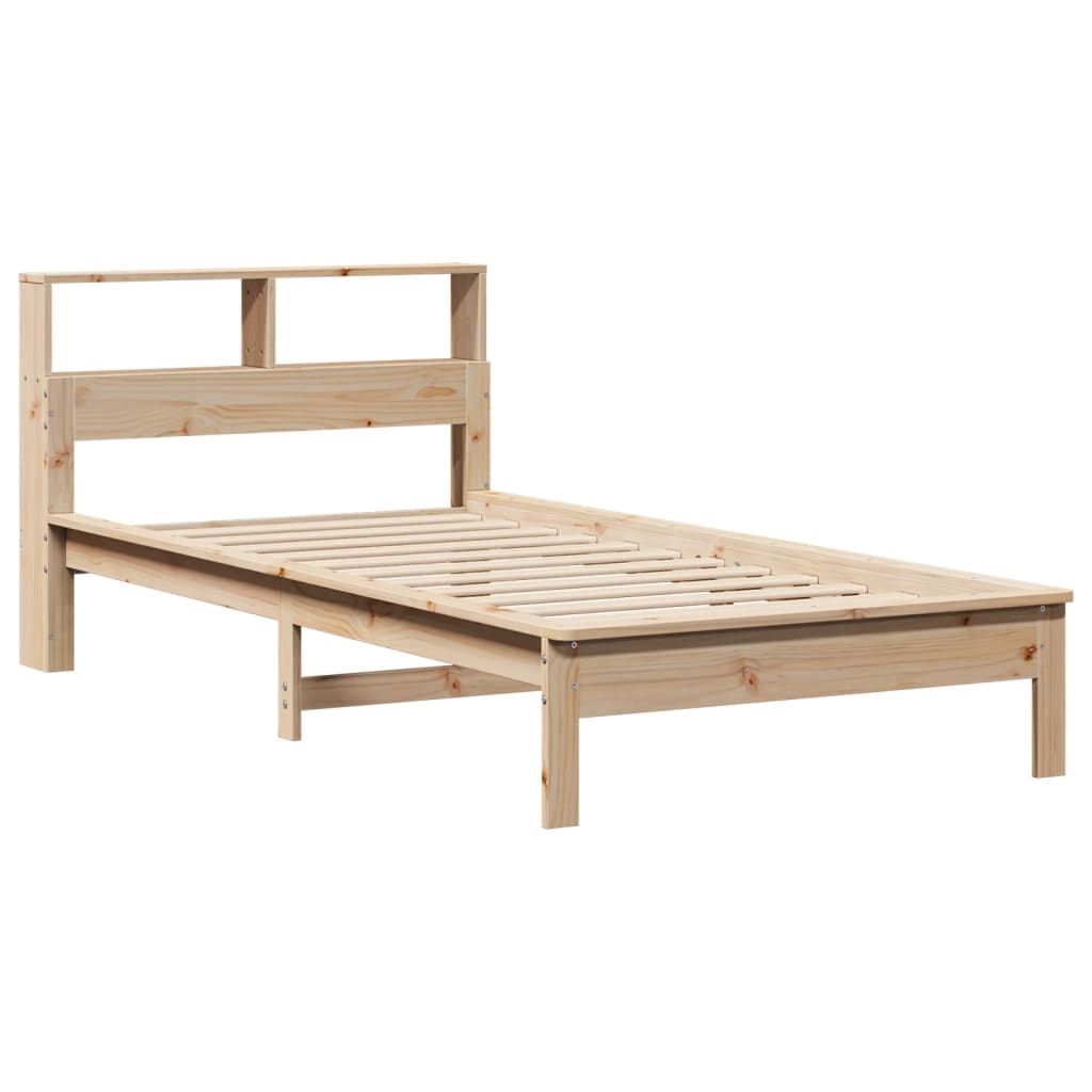 Bookcase Bed without Mattress 100x200 cm Solid Wood Pine