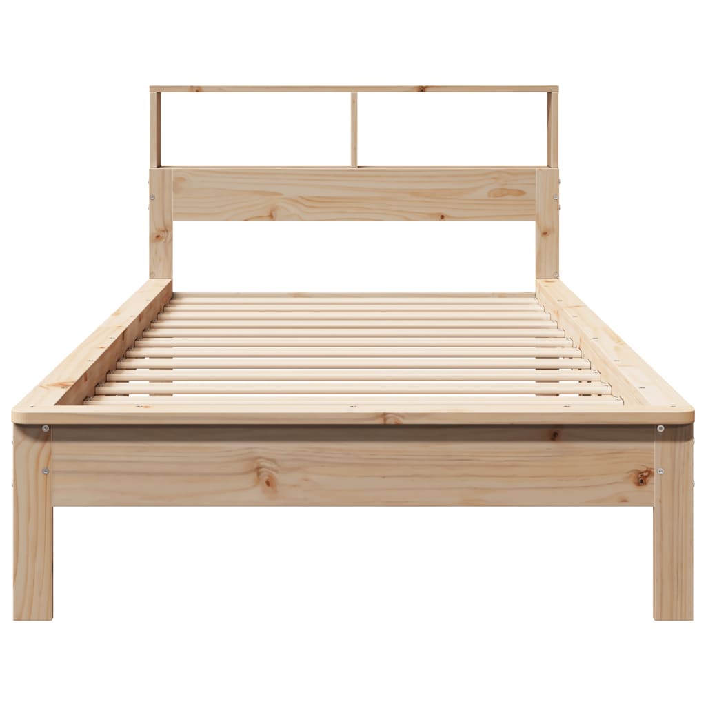 Bookcase Bed without Mattress 75x190 cm Small Single Solid Wood Pine