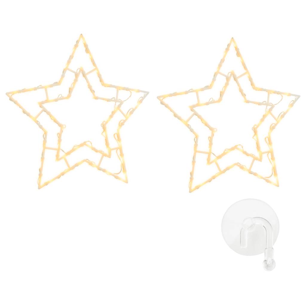 Christmas Lights Star Silhouette 2 pcs 50 LEDs Warm White