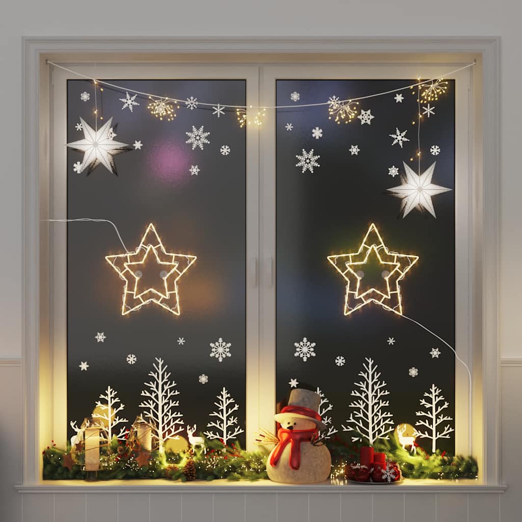 Christmas Lights Star Silhouette 2 pcs 50 LEDs Warm White