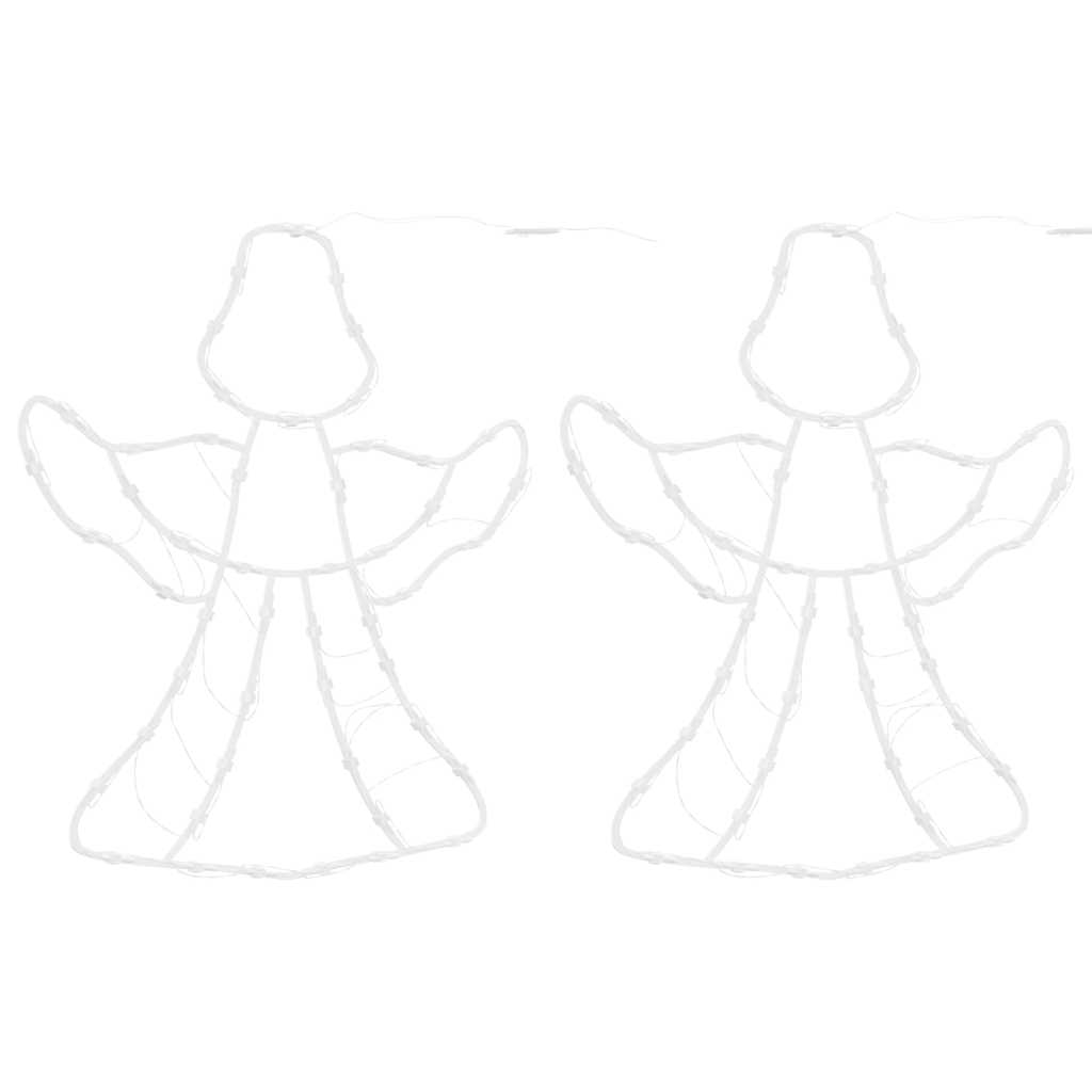 Christmas Lights Angel Silhouette 2 pcs 50 LEDs Warm White