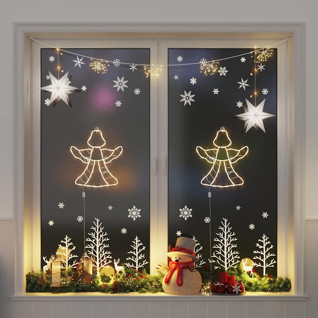 Christmas Lights Angel Silhouette 2 pcs 50 LEDs Warm White