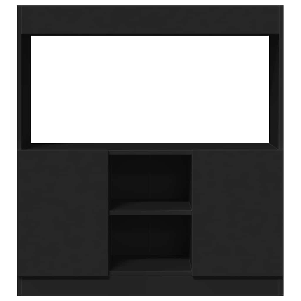 Highboard Black 92x33x100 cm Engineered Wood