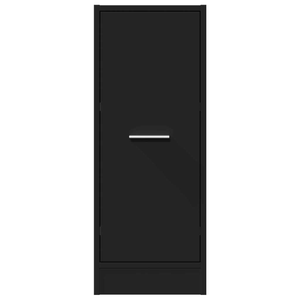 Apothecary Cabinet Black 30x41x77.5 cm Engineered Wood