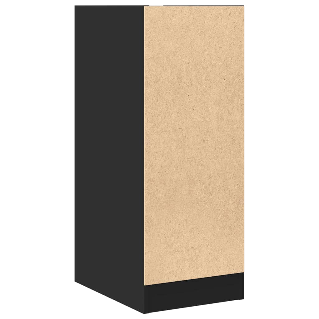 Apothecary Cabinet Black 30x41x77.5 cm Engineered Wood
