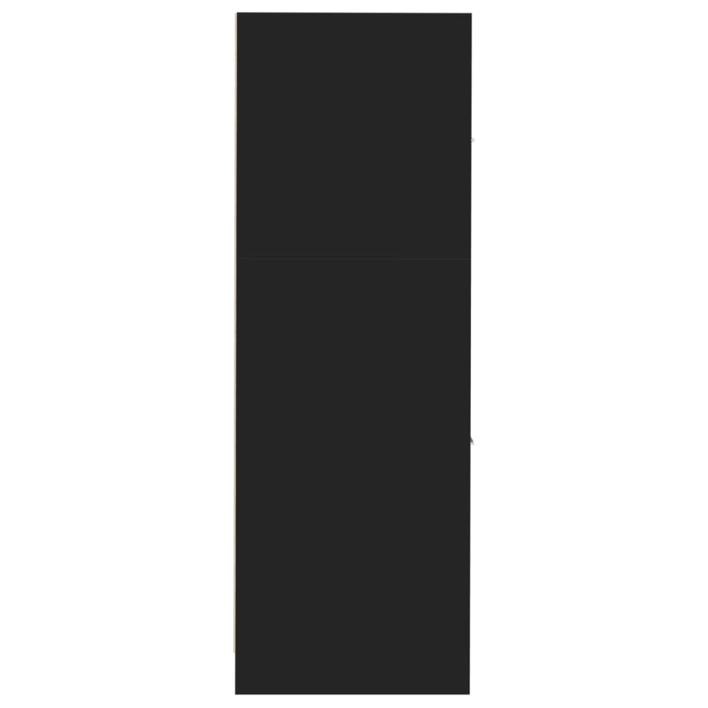 Apothecary Cabinet Black 30x41x118 cm Engineered Wood