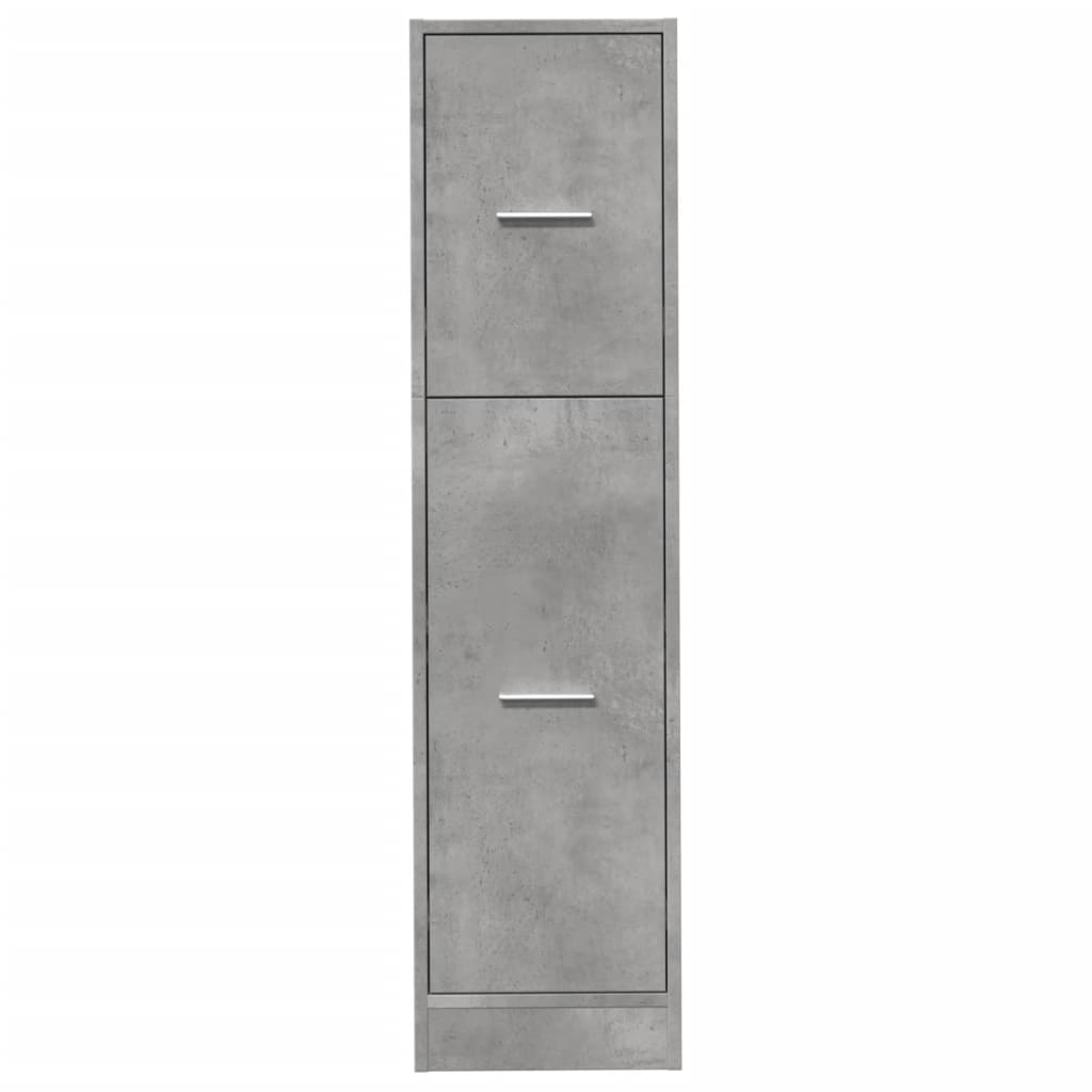 Apothecary Cabinet Concrete Grey 30x41x118 cm Engineered Wood