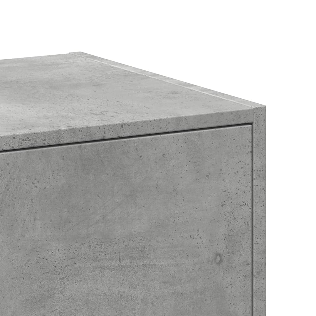Apothecary Cabinet Concrete Grey 30x41x118 cm Engineered Wood