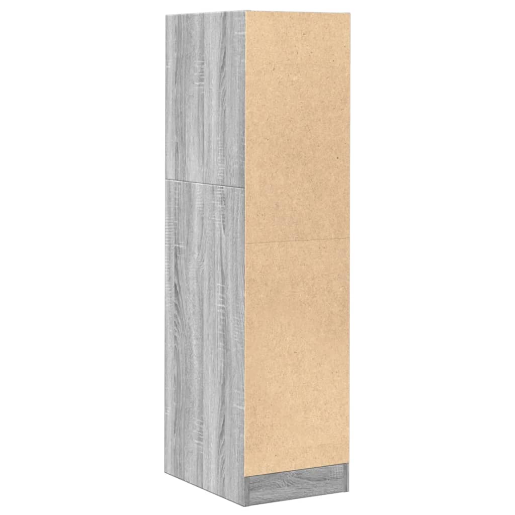 Apothecary Cabinet Grey Sonoma 30x41x118 cm Engineered Wood