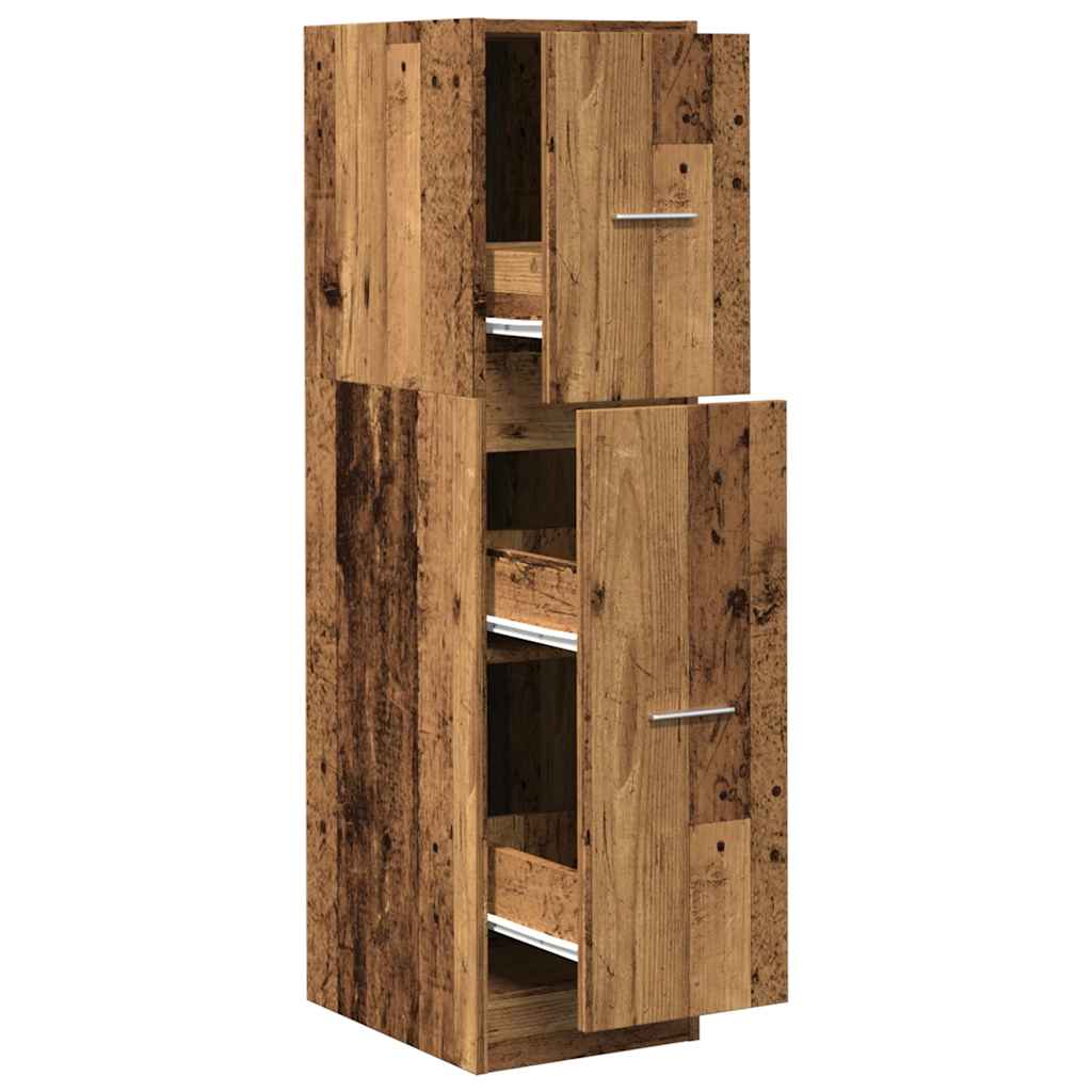 Apothecary Cabinet Old Wood 30x41x118 cm Engineered Wood