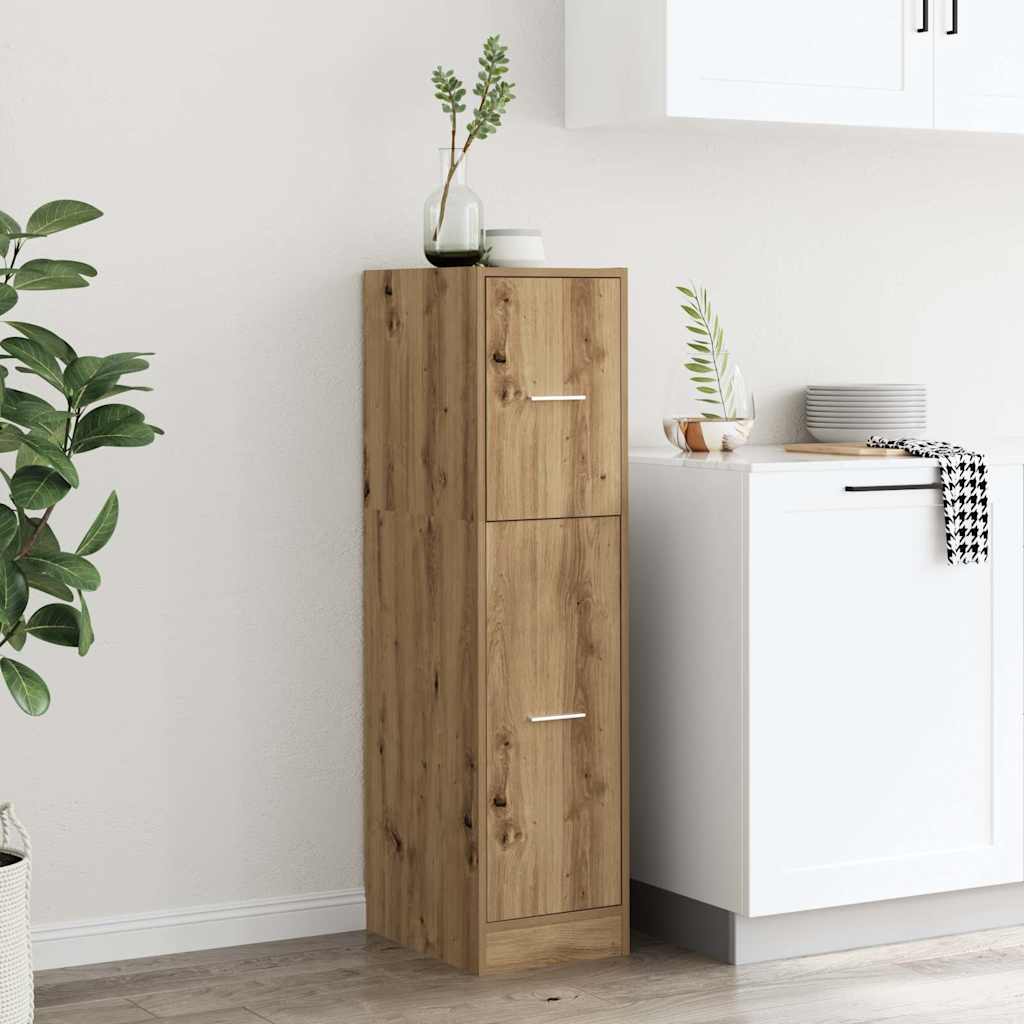 Apothecary Cabinet Artisian Oak 30x41x118 cm Engineered Wood