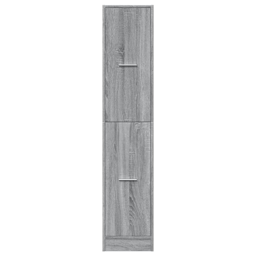 Apothecary Cabinet Grey Sonoma 30x41x144.5 cm Engineered Wood