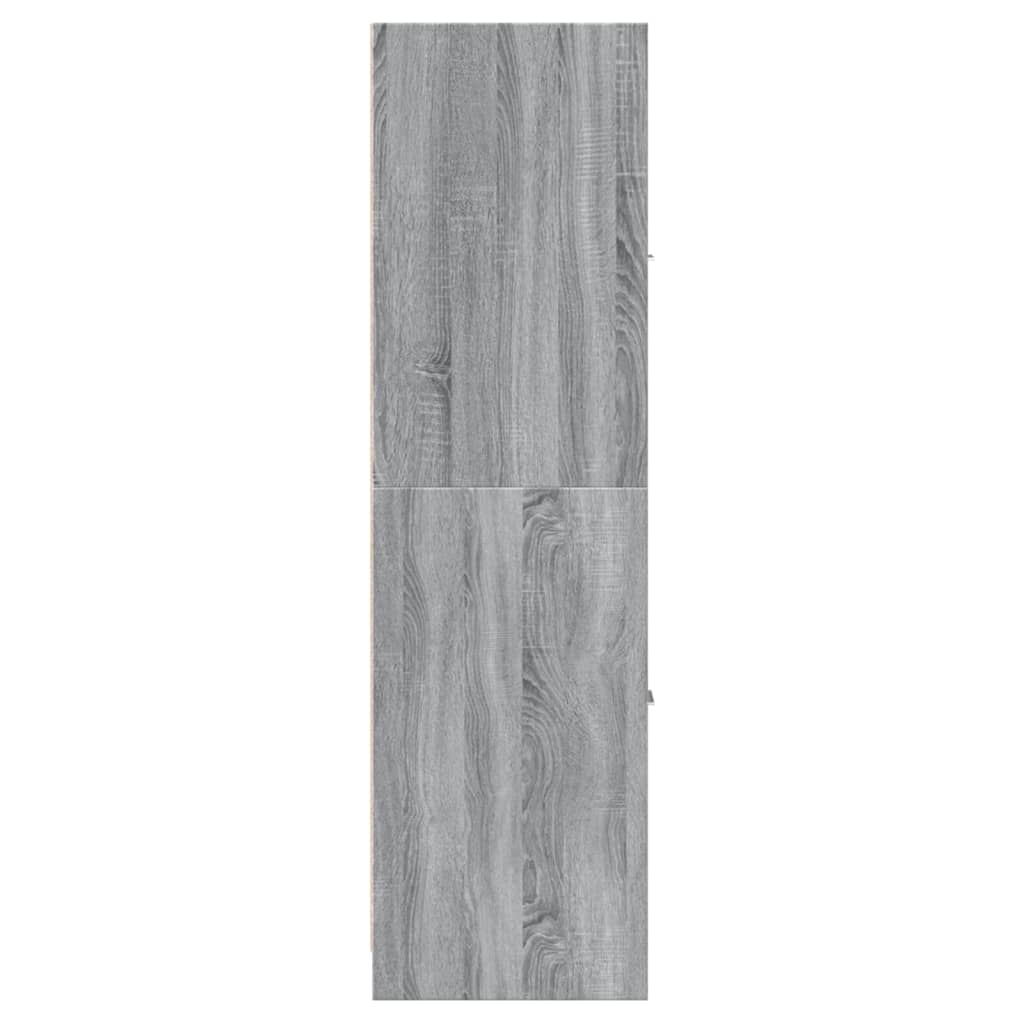 Apothecary Cabinet Grey Sonoma 30x41x144.5 cm Engineered Wood