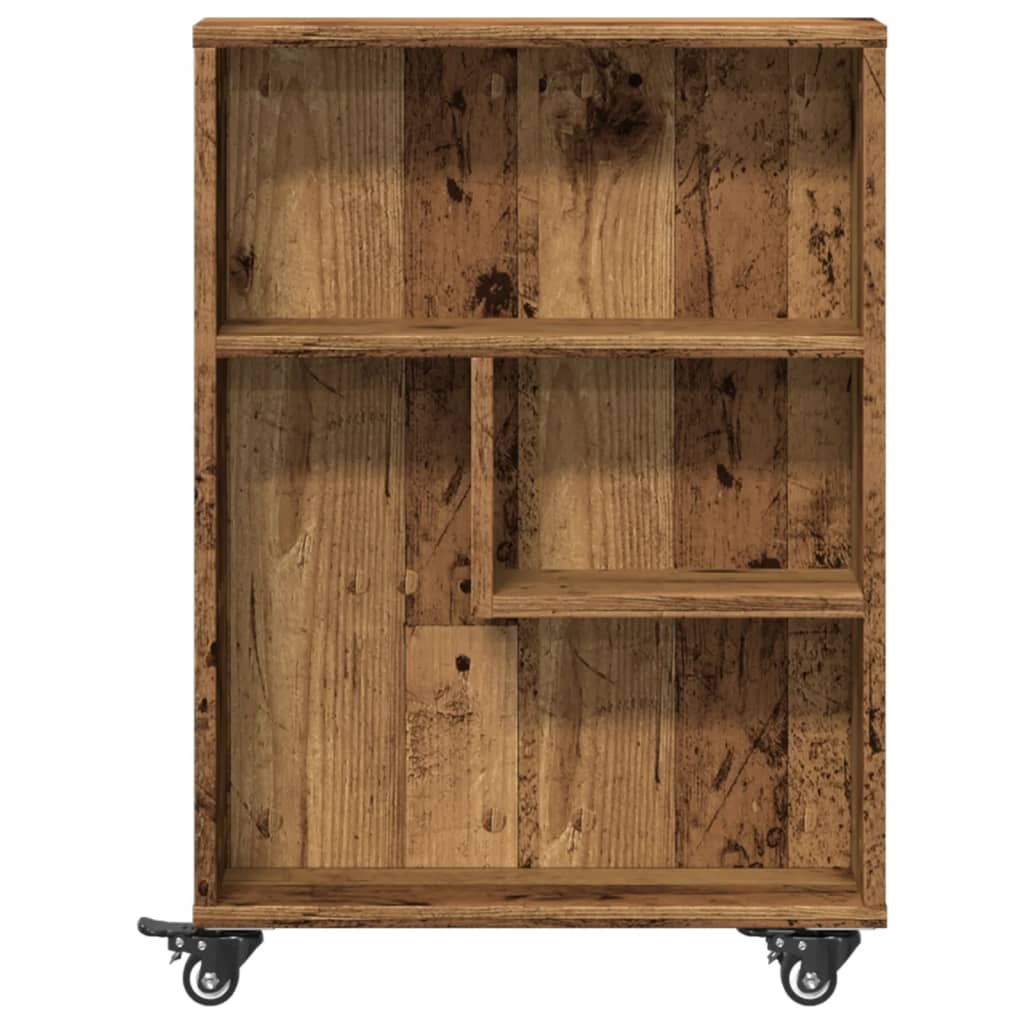 Narrow Storage Trolley Old Wood 48x13x68 cm Engineered Wood