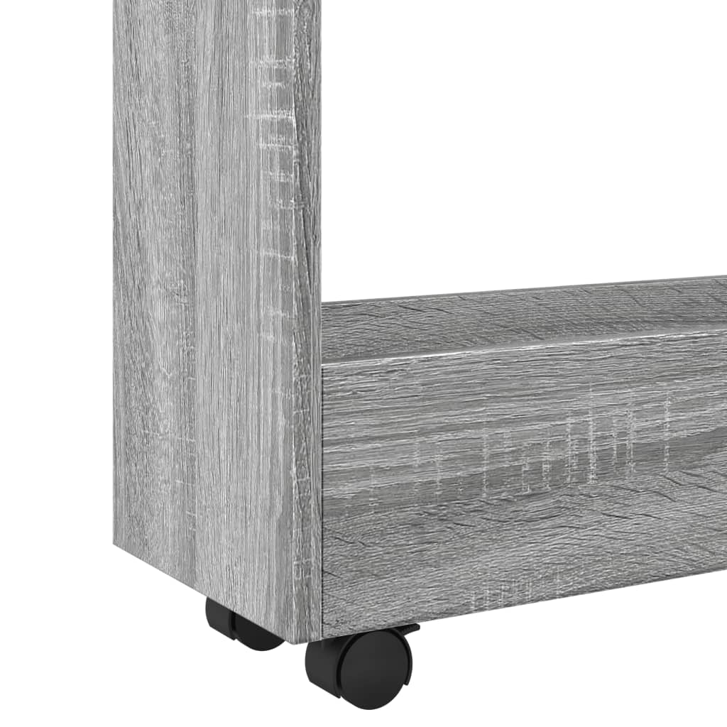 Narrow Storage Trolley 3 Tier Grey Sonoma Engineered Wood