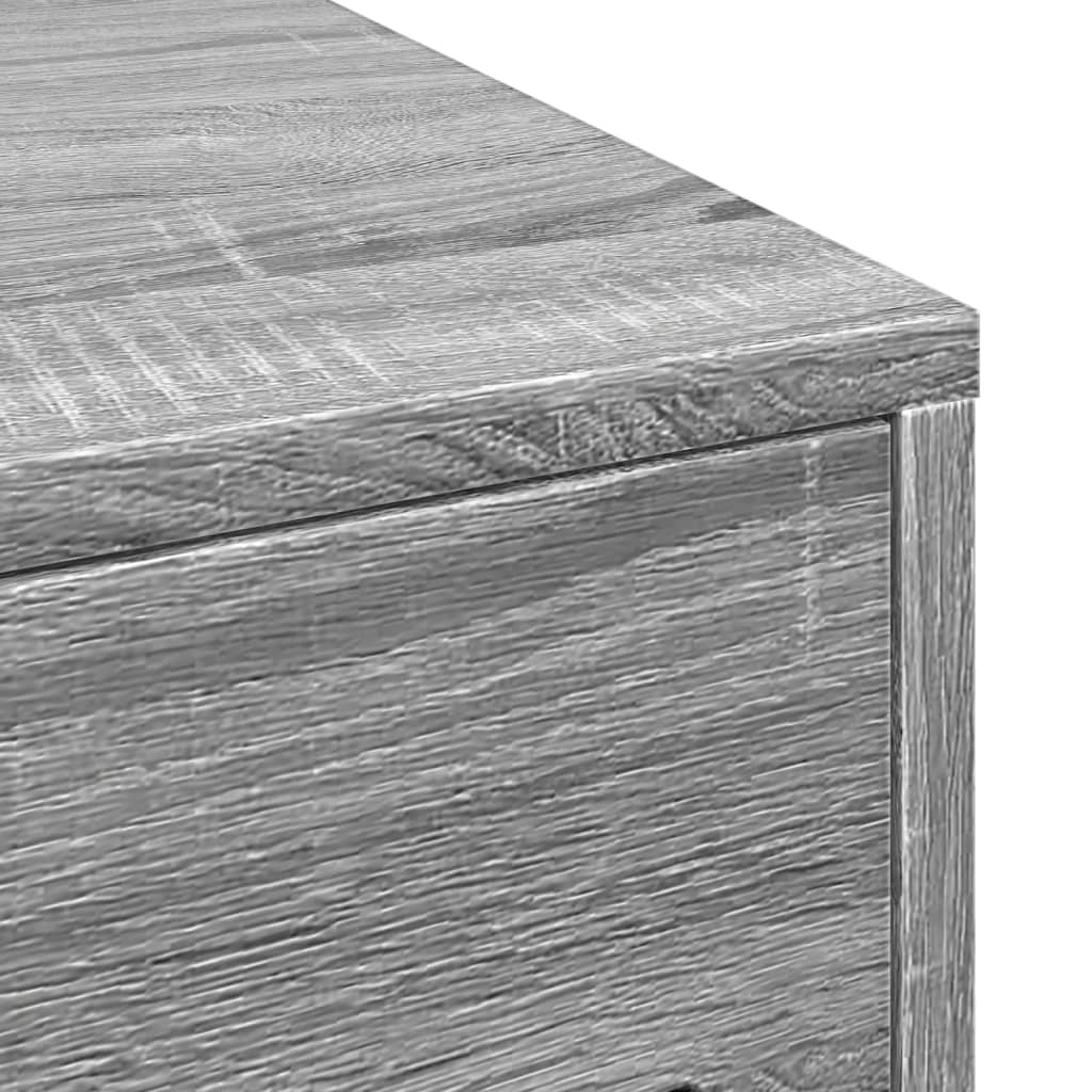 Narrow Bathroom Cupboard with Wheels Grey Sonoma Engineered Wood