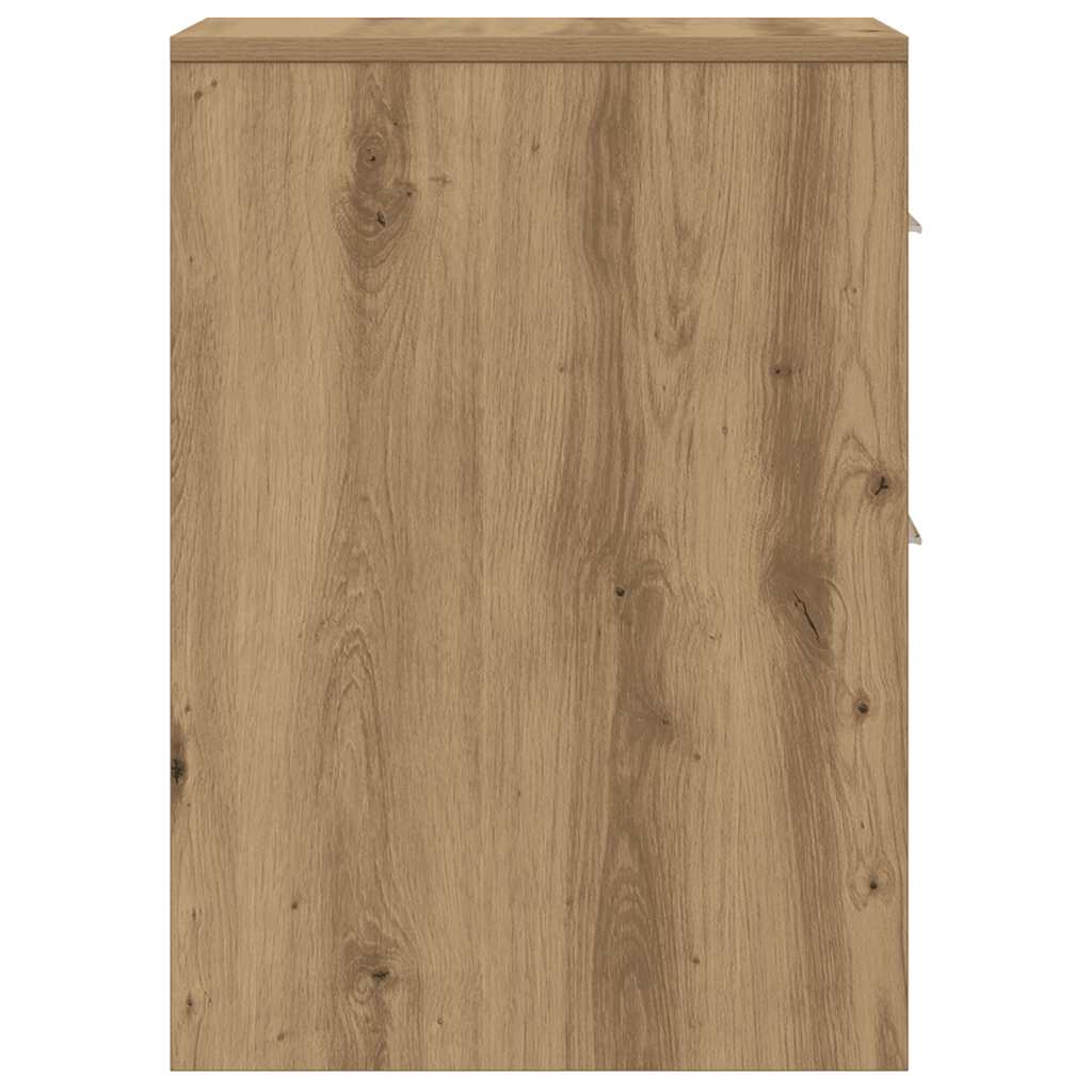 Narrow Bathroom Cupboard with Wheels Artisian Oak Engineered Wood
