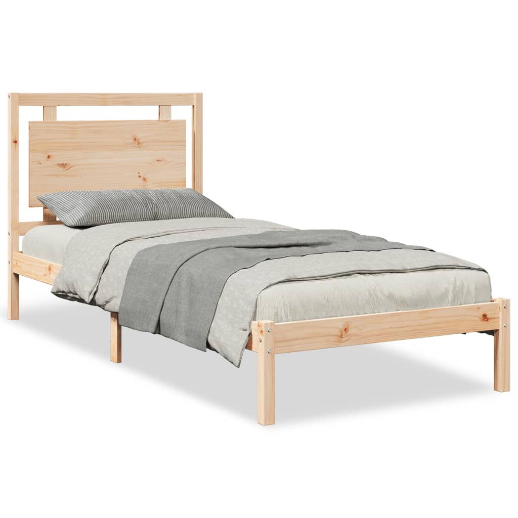 Extra Long Bed Frame without Mattress 100x210 cm Solid Wood
