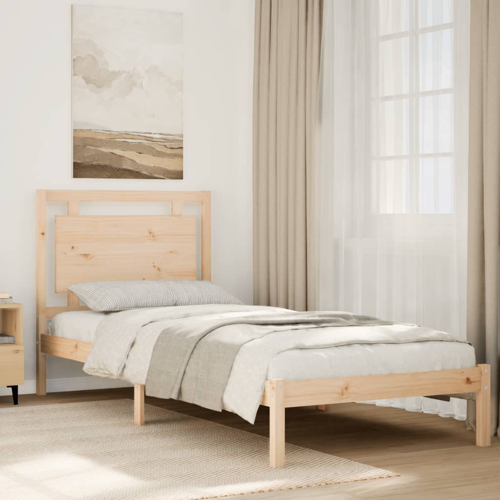 Extra Long Bed Frame without Mattress 100x210 cm Solid Wood