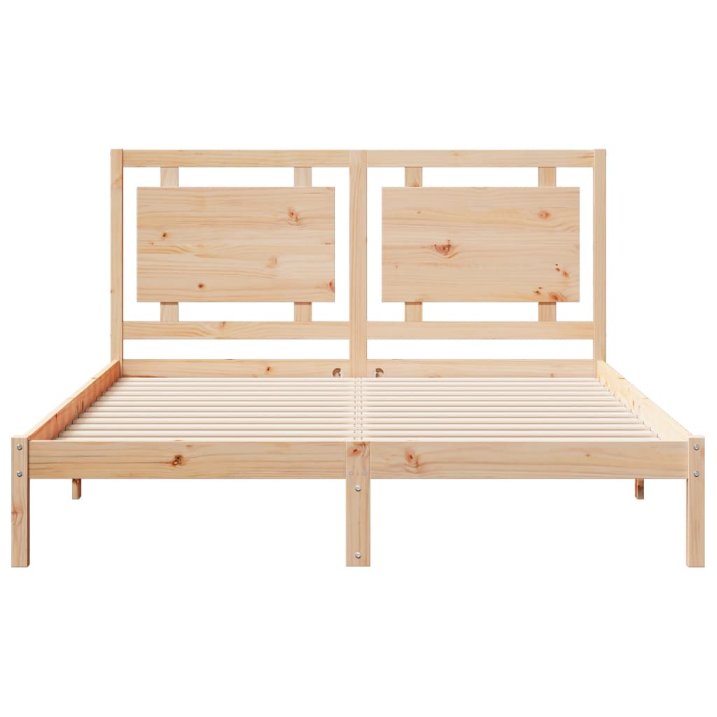 Extra Long Bed Frame without Mattress 160x210 cm Solid Wood