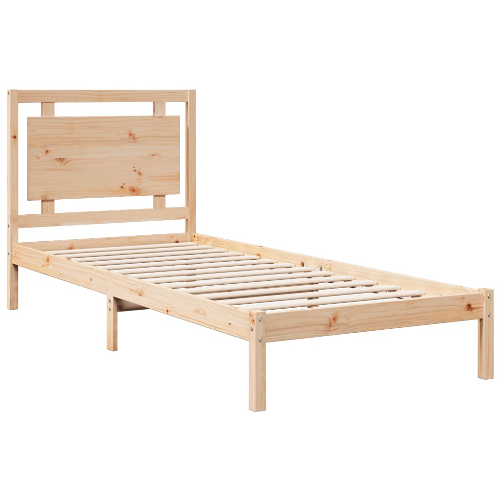 Extra Long Bed Frame without Mattress 100x220 cm Solid Wood