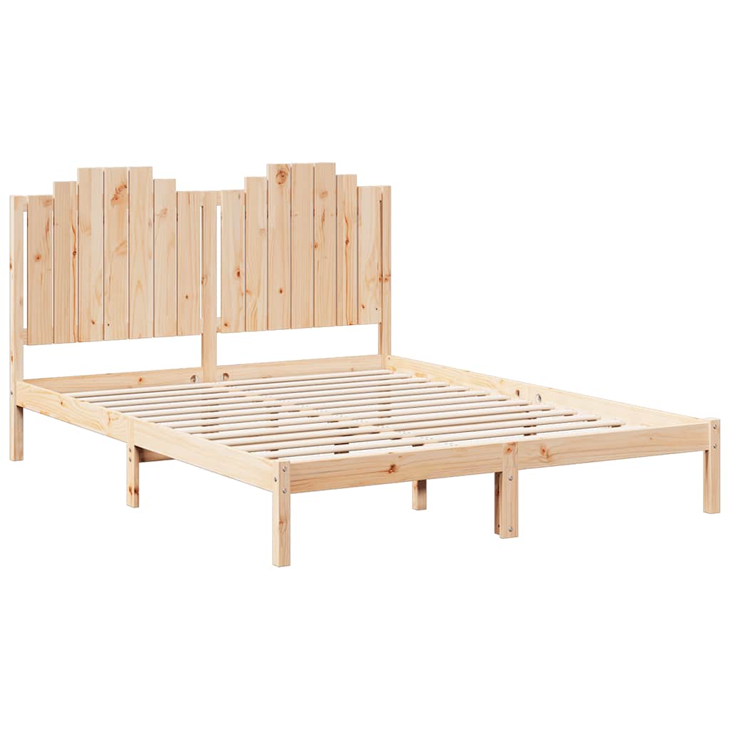 Extra Long Bed Frame without Mattress 140x210 cm Solid Wood