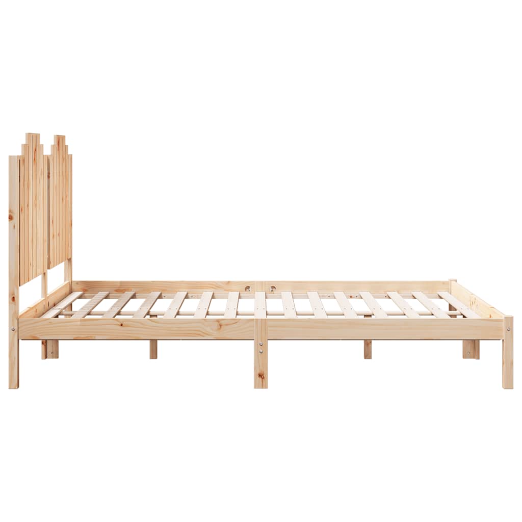 Extra Long Bed Frame without Mattress 140x210 cm Solid Wood